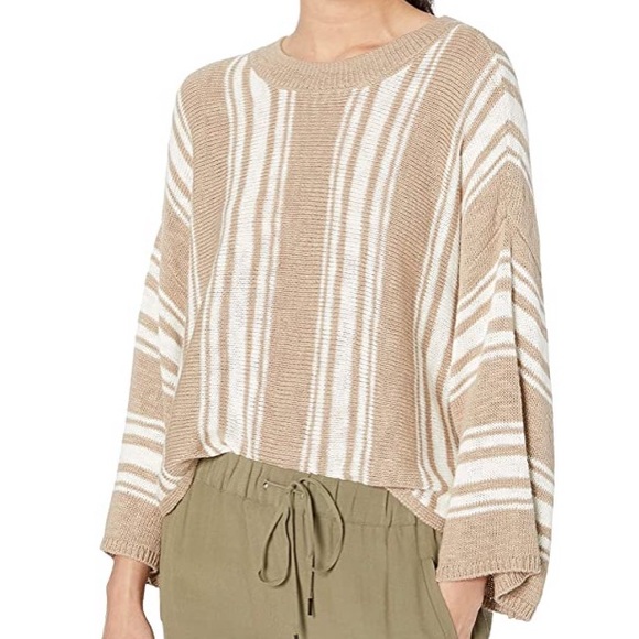 TAUPE STRIPED SWEATER - Picture 2 of 3